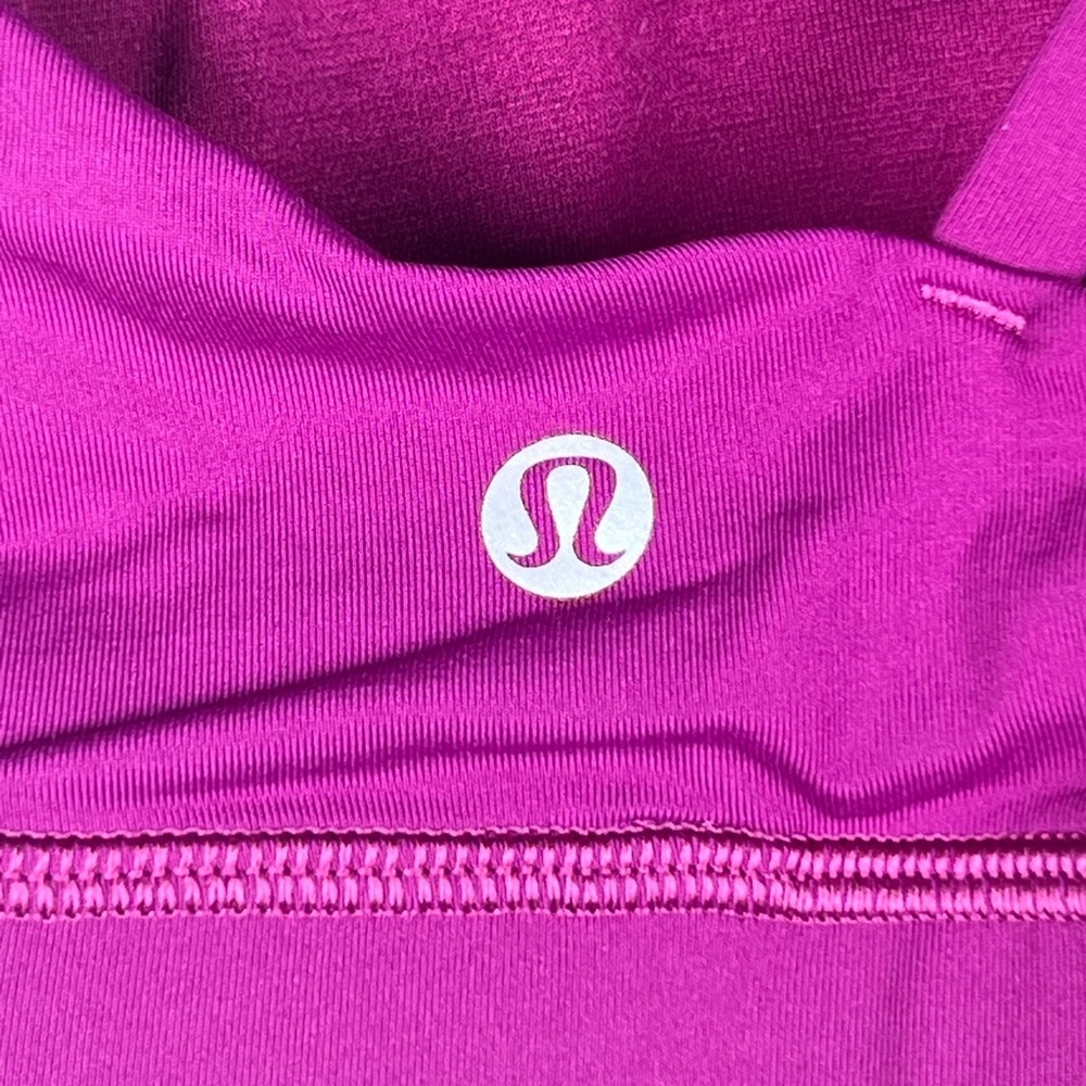 Lululemon Athletica Peloton Fuschia Strappy Energy Sports Bra Size 6 - Picture 5 of 6